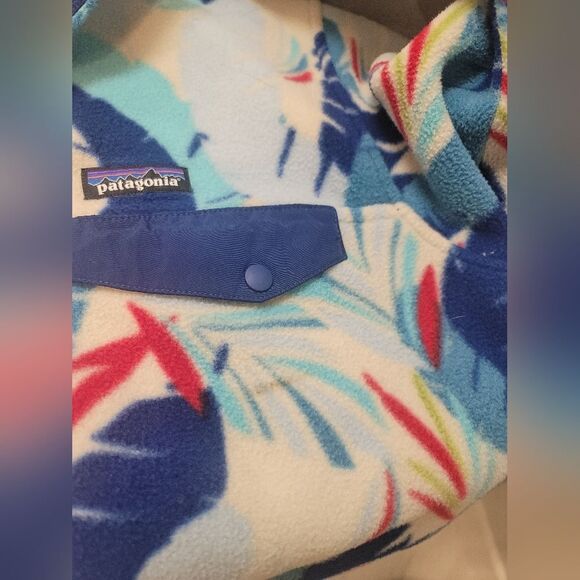 Patagonia Synchilla Snap-T Polyester Feather Dance Fleece Pullover Women's Large - Picture 8 of 8